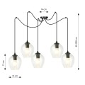 Lampa wisząca LEVEL 5 BLACK/TRANSPARENT