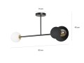 Lampa sufitowa MINERVA 2 BLACK