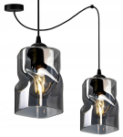 Lampa wisząca 1-punktowa TWIST grafit/miodowy/transparentny #349 