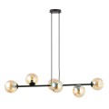 Lampa wisząca ROSSI 6 BLACK/MIODOWY