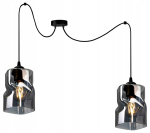 Lampa wisząca 2-punktowa TWIST grafit/miodowy/transparentny  #350 