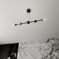 Lampa wisząca ROSSI 6 BLACK/TRANSPARENT