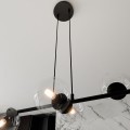 Lampa wisząca ROSSI 6 BLACK/TRANSPARENT