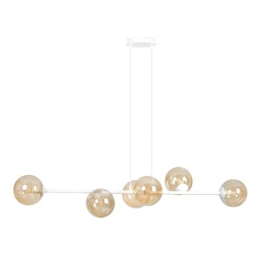 Lampa wisząca ROSSI 6 WHITE/MIODOWY