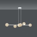 Lampa wisząca ROSSI 6 WHITE/MIODOWY