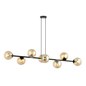 Lampa wisząca ROSSI 8 BLACK/MIODOWY