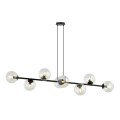 Lampa wisząca ROSSI 8 BLACK/TRANSPARENT