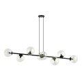 Lampa wisząca ROSSI 8 BLACK/TRANSPARENT