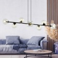 Lampa wisząca ROSSI 8 BLACK/TRANSPARENT