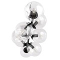 Lampa wisząca ROSSI 8 BLACK/TRANSPARENT