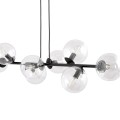 Lampa wisząca ROSSI 8 BLACK/TRANSPARENT
