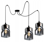 Lampa wisząca 3-punktowa TWIST grafit/miodowy/transparentny  #351 