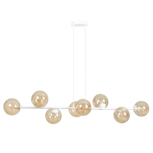 Lampa wisząca ROSSI 8 WHITE/MIODOWY