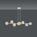 Lampa wisząca ROSSI 8 WHITE/MIODOWY