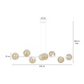 Lampa wisząca ROSSI 8 WHITE/MIODOWY