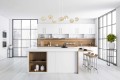 Lampa wisząca ROSSI 8 WHITE/MIODOWY