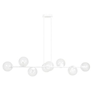 Lampa wisząca ROSSI 8 WHITE/TRANSPARENT