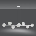 Lampa wisząca ROSSI 8 WHITE/TRANSPARENT