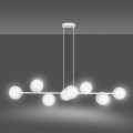 Lampa wisząca ROSSI 8 WHITE/TRANSPARENT