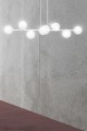 Lampa wisząca ROSSI 8 WHITE/TRANSPARENT