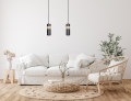 Lampa wisząca nowoczesna AKARI 1 BLACK