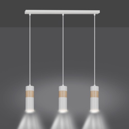 Lampa wisząca nowoczesna AKARI 3 WHITE