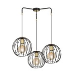 Lampa wisząca loftowa ALBIO 3 BLACK