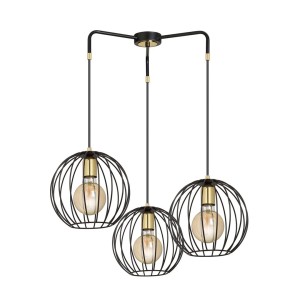 Lampa wisząca loftowa ALBIO 3 BLACK
