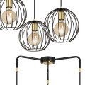 Lampa wisząca loftowa ALBIO 3 BLACK