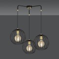 Lampa wisząca loftowa ALBIO 3 BLACK