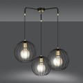 Lampa wisząca loftowa ALBIO 3 BLACK