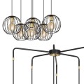 Lampa wisząca loftowa ALBIO 6 BLACK