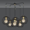 Lampa wisząca loftowa ALBIO 6 BLACK