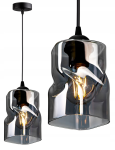 Lampa wisząca 1-punktowa TWIST grafit/miodowy/transparentny  #355 