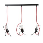 Lampa wisząca dekoracyjna BOBI 3 BLACK