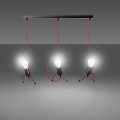 Lampa wisząca dekoracyjna BOBI 3 BLACK