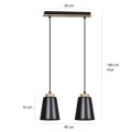 Lampa wisząca nowoczesna BOLERO 2 BLACK