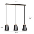Lampa wisząca nowoczesna BOLERO 3 BLACK