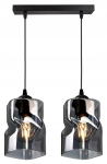 Lampa wisząca 2-punktowa listwa TWIST grafit/miodowy/transparentny #356 