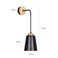 Kinkiet BOLERO K1 BLACK