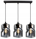 Lampa wisząca 3-punktowa listwa TWIST grafit/miodowy/transparentny  #357 