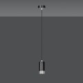 Lampa wisząca FUMIKO 1 BLACK/CHROME