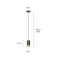 Lampa wisząca FUMIKO 1 BLACK/GOLD