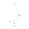 Lampa wisząca FUMIKO 1 WHITE/CHROME