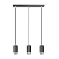 Lampa wisząca FUMIKO 3 BLACK/CHROME