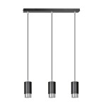 Lampa wisząca FUMIKO 3 BLACK/CHROME