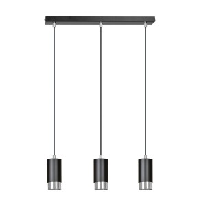Lampa wisząca FUMIKO 3 BLACK/CHROME