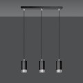 Lampa wisząca FUMIKO 3 BLACK/CHROME