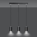 Lampa wisząca FUMIKO 3 BLACK/CHROME