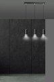 Lampa wisząca FUMIKO 3 BLACK/CHROME